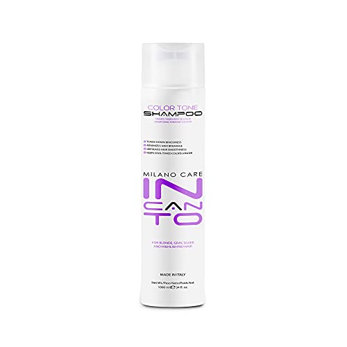 Incanto Color Tone Shampoo 250 ml8 fl oz Professional Toner Shampoo for Copper Tones or Brassy Hair Purple Shampoo For Blonde, Gray, Silver, Highlighted and Color Treated Hair