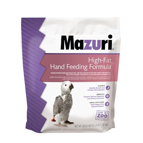 Mazuri | High-Fat Hand Feeding Formula for Baby Birds | 4 Pound 4 LB Bag