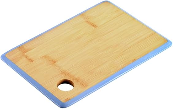 KESPER Bamboo Chopping Board, Dimensions: 23 x 15 x 1 cm, Colour: Brown, Blue, 58262